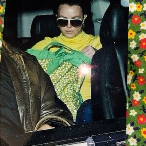 Forever 21 Green and Yellow Floral Bag